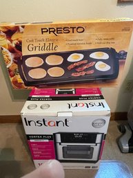 Presto Griddle And Instant Vortex Plus Air Fryer Oven