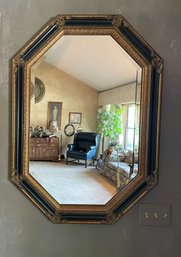 Large Ornate Wall Mirror In Black And Gold