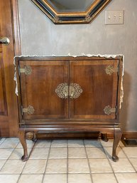 Wooden Sideboard With Brass Hardware