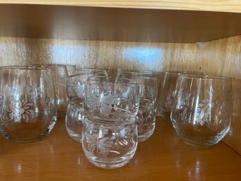 Etched Stemless Wine Glass Assortment