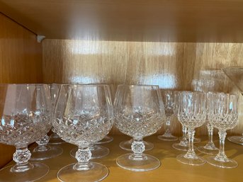 Crystal D'Arc Brandy Snifters And Cordial Glasses