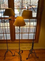 (3) Iron Floor Lamps