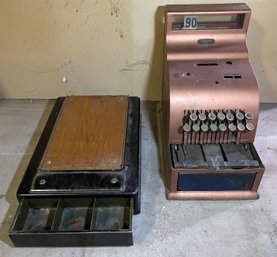 Antique Cash Register And Cash Drawer