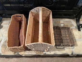 Natural Style Magazine Storage Baskets