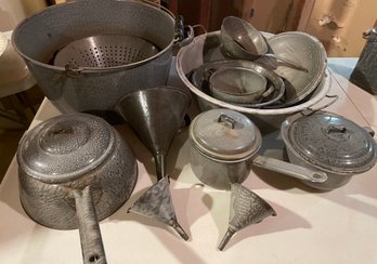 Gray Speckle Enamelware