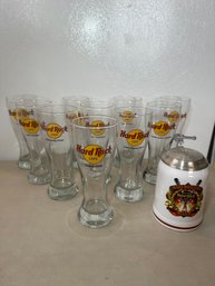 Hard Rock Pilsner Glasses