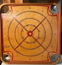 Vintage Carrom Game And Pocket Pool Table