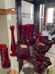 Vintage Ruby Red Glass