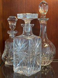 3 Glass Decanters