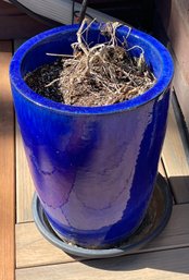 Tall Cobalt Blue Planter