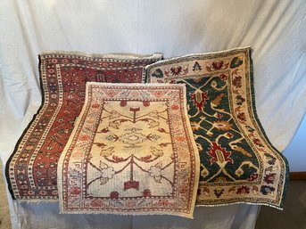 Three Small Persian Style Area Rugs
