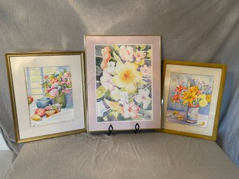 Three Floral Artpieces