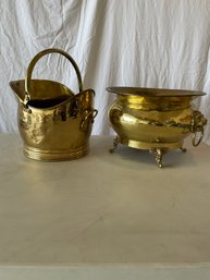 Fireplace Brass Bins