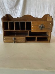 Wood Wall Organizer Farmhouse Vintage