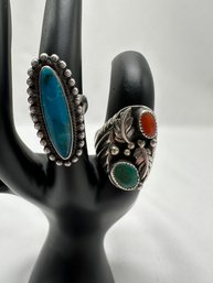 (2) Sterling Silver Rings