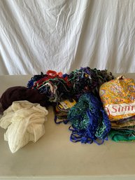 Crafting Yarn, Ribbons And Fun Fabric Remnants