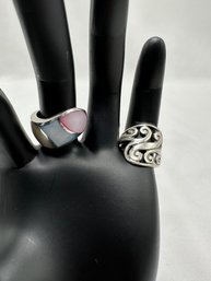 (2) Sterling Silver Rings