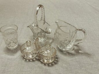 Assortment Of Glass And Crystal Tablewares