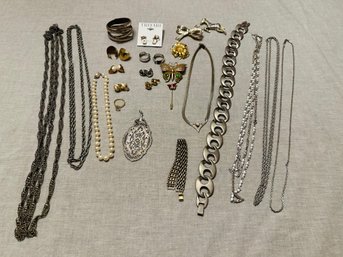 Assorted Costume And Silver Jewelry