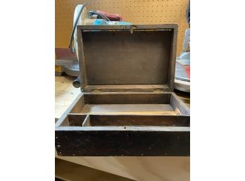 Antique Wood Writing Box &  Magazine Holder