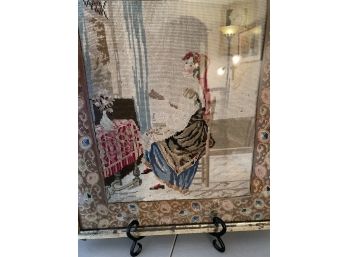 Antique Framed Needlepoint Artwork