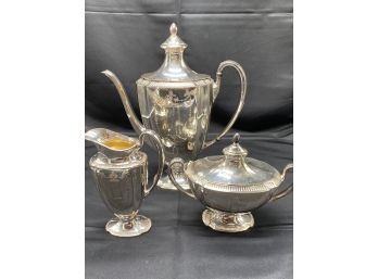 Silver Plate Coffee Set By Oneida Community Plate