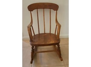 Antique Child Size Wooden Rocking Chair