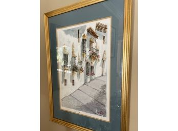 Framed Water Color Artwork Ronda Calle Salvatierra