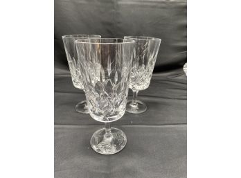 Gorham Crystal Stemmed Glasses, Set Of 3