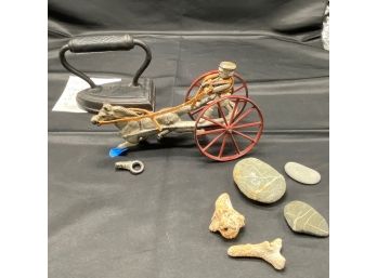 Assorted Antiques And Fossils