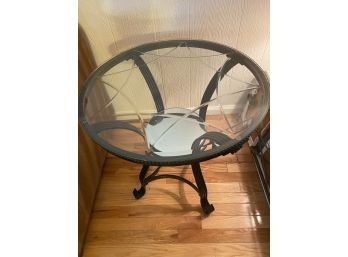 Round Metal End Table