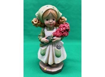 ANRI Hand Carved Wooden Figurine Ten Roses For You