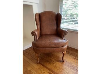 Leather Wing Back Chair