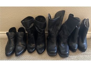 Women Black Boots Sets