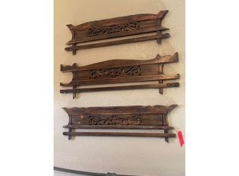 Asian Wooden Triptych