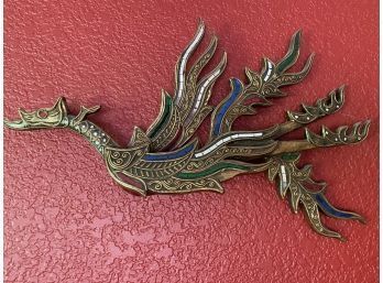 Set Of Five (5) Flying Dragon Wall Art