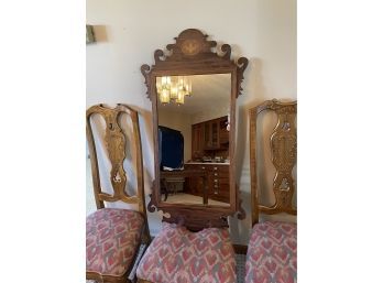 Entry Way Wooden Table And Mirror