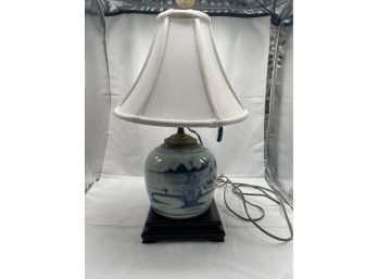 Antique Chinese Ginger Jar Converted To A Lamp & Metal Waste Bin