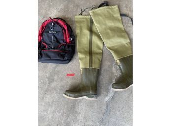 Hodgman Fishing Waders Women's Sz 8 & Everest Backpack