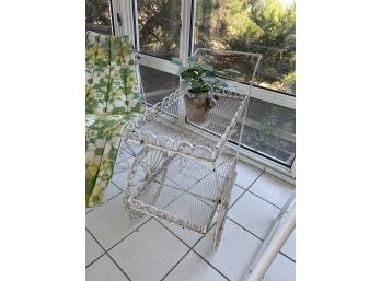 Vintage Metal Rolling Tea Cart