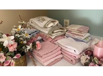 Pink Bathroom Decor Lot