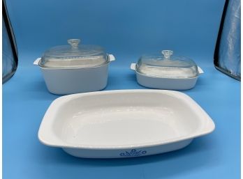 Large Corning Ware Casseroles