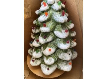 Vintage Lighted Ceramic Christmas Tree