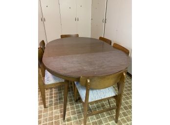 Mid Century Modern Oval Laminate Table