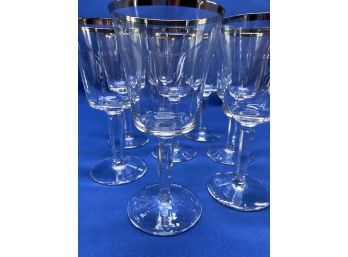 Silver Rimmed Water Glasses