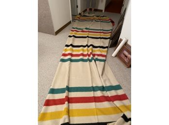 Hudson Bay Company Sheet Blanket/Wool Picnic Blanket, 100 Percent Wool!! ~12 Ft.