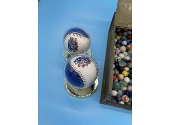 Two Colorado Rockies 50th Anniversary Jackie Robinson Baseballs