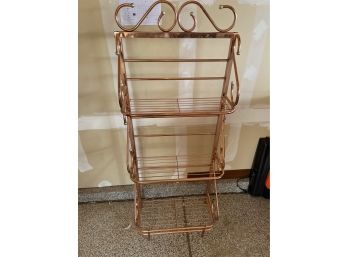 Copper Finish Metal Bakers Rack