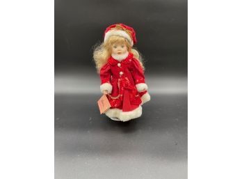 Paradise Galleries Porcelain Christmas Doll