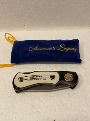 America's Legacy 1 Blade Pocket Knife ANTIETAM New In Pouch
